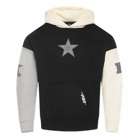 NFL DALLAS COWBOYS REVERSE FRENCH TERRY MEN'S COLOR BLOCK FLEECE PULLOVER HOODIE