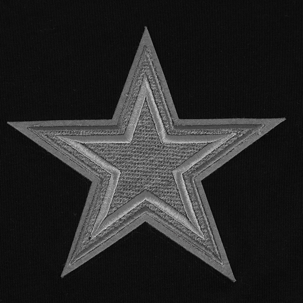NFL DALLAS COWBOYS REVERSE FRENCH TERRY MEN'S COTTON JERSEY DROP SHOULDER TEE (BLACK)