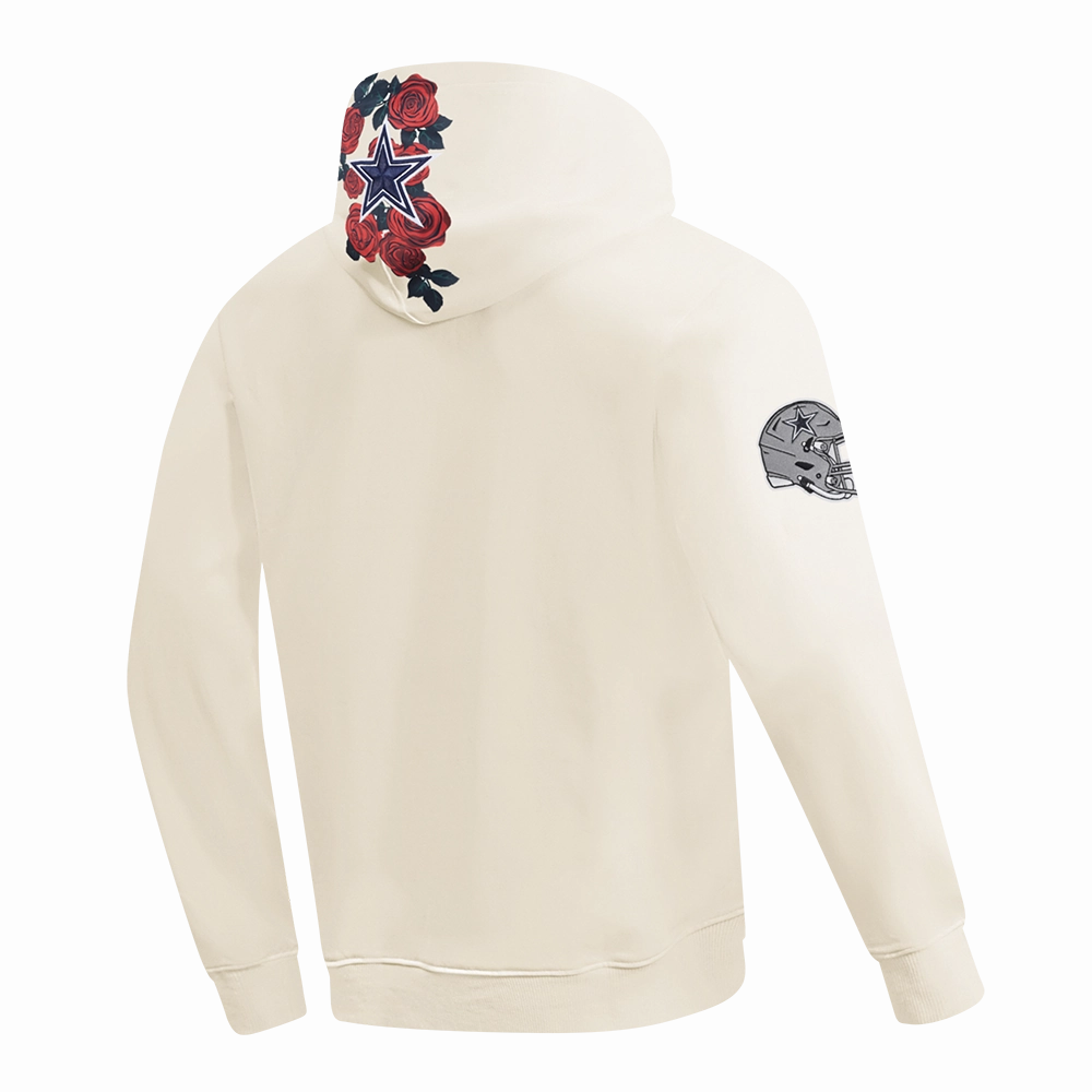 NFL DALLAS COWBOYS ROSES MEN'S PO HOODIE (EGGSHELL)