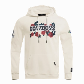 NFL DALLAS COWBOYS ROSES MEN'S PO HOODIE (EGGSHELL)