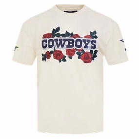 NFL DALLAS COWBOYS ROSES MEN'S TEE (EGGSHELL)