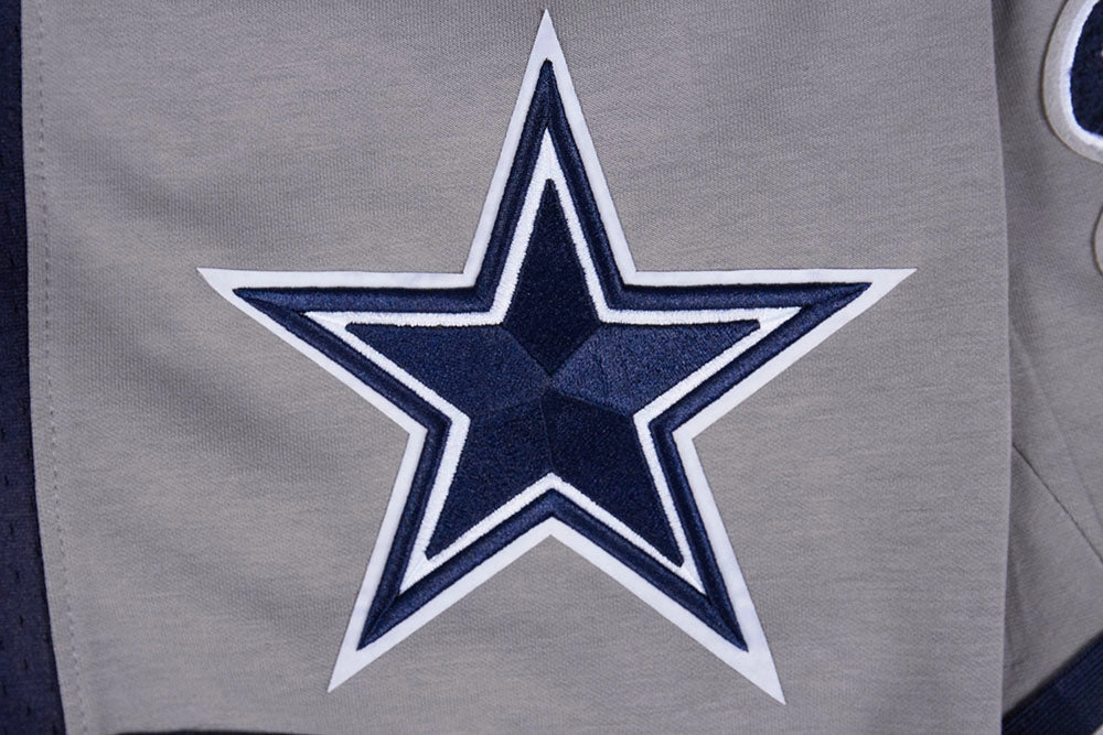 NFL DALLAS COWBOYS SCRIPT TAIL MEN'S DOUBLE KNIT 2.0 SHORT (GRAY/MIDNIGHT NAVY)