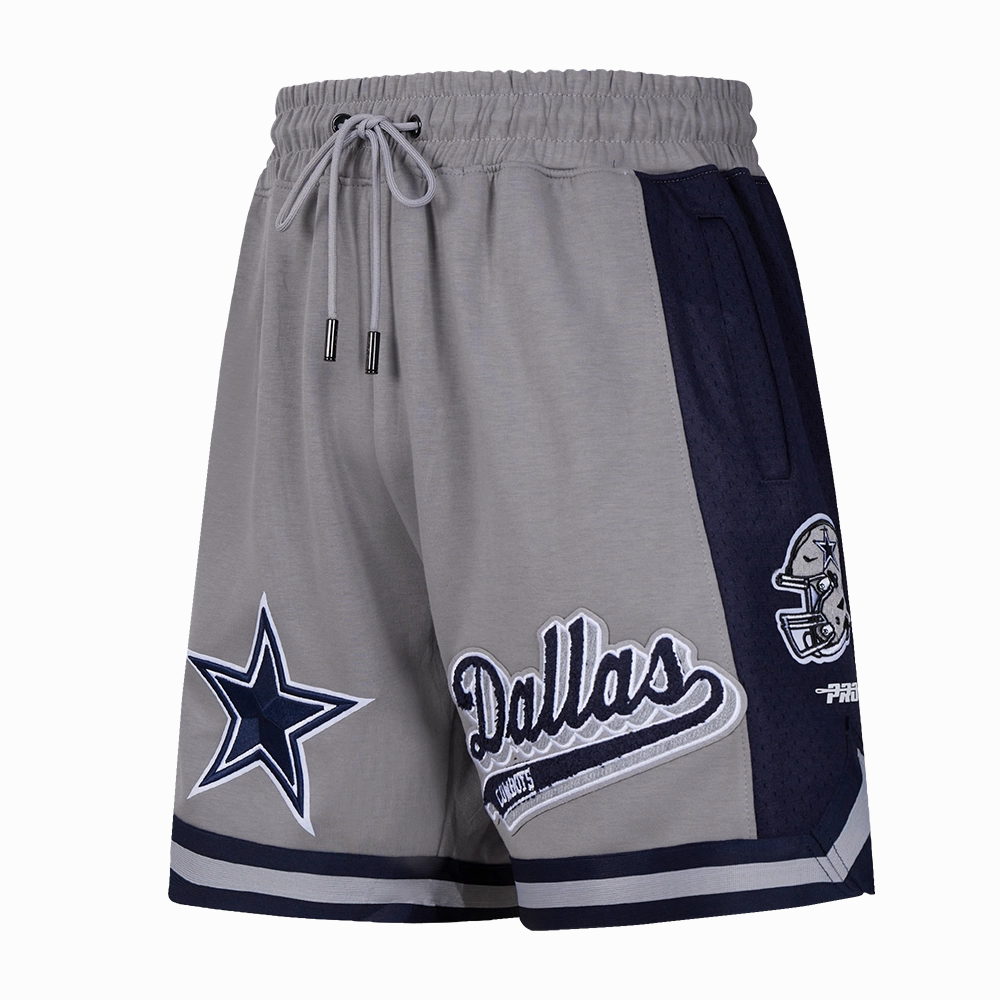 NFL DALLAS COWBOYS SCRIPT TAIL MEN'S DOUBLE KNIT 2.0 SHORT (GRAY/MIDNIGHT NAVY)