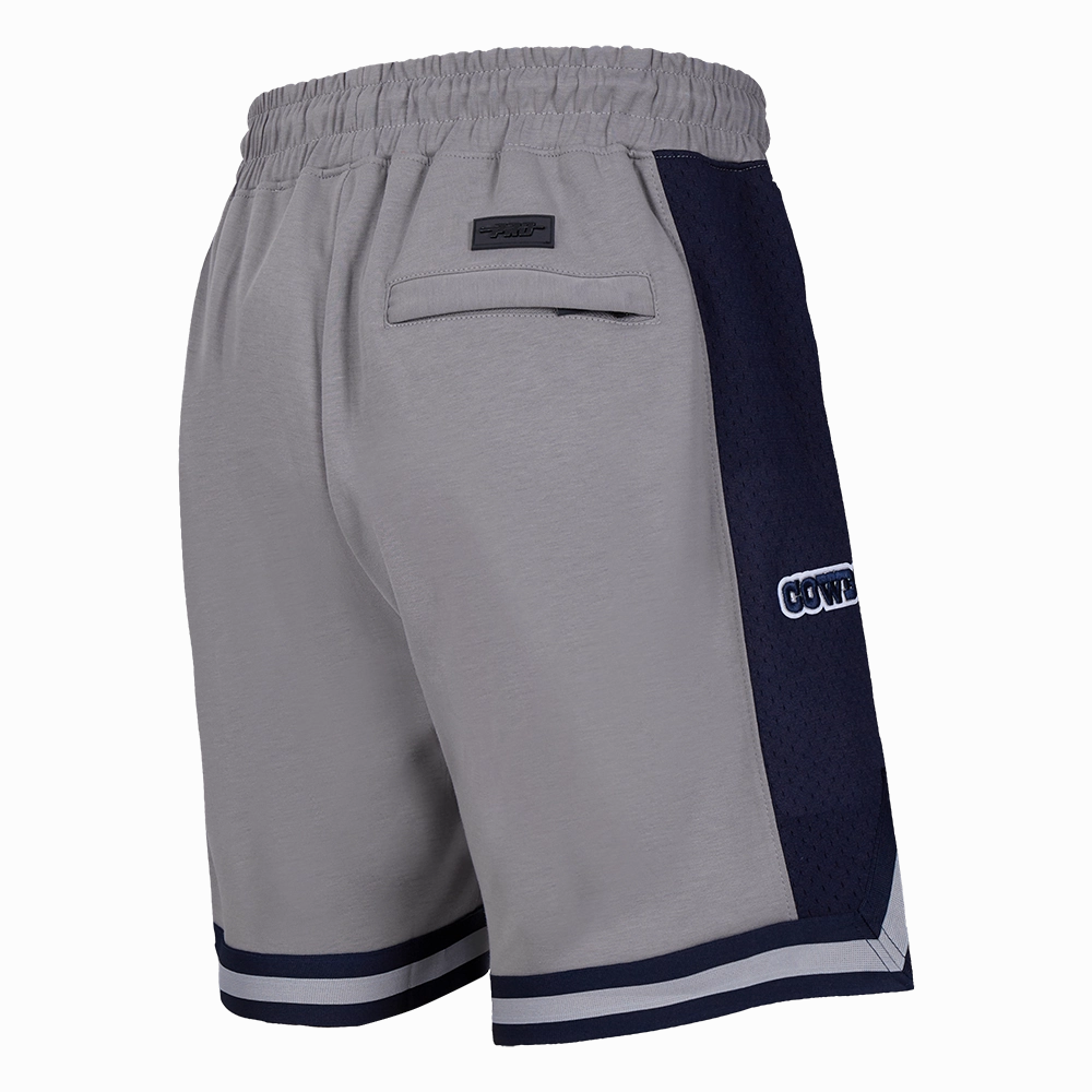 NFL DALLAS COWBOYS SCRIPT TAIL MEN'S DOUBLE KNIT 2.0 SHORT (GRAY/MIDNIGHT NAVY)