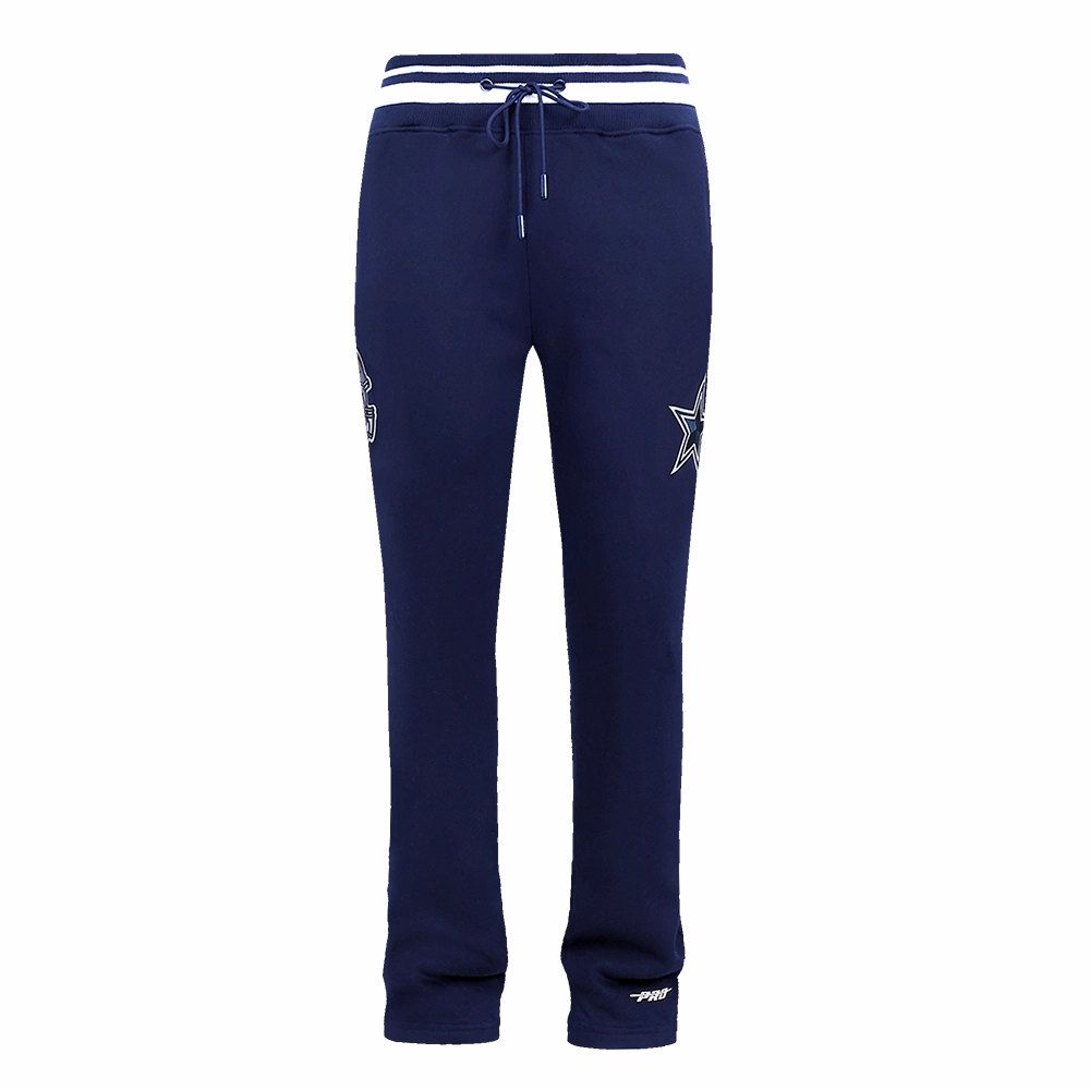 NFL DALLAS COWBOYS SCRIPT TAIL MEN'S RIB FLEECE SWEATPANT (MIDNIGHT NAVY)