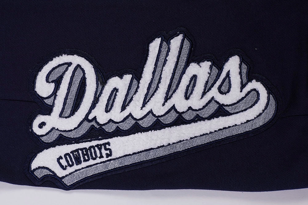NFL DALLAS COWBOYS SCRIPT TAIL MEN'S RIB FLEECE SWEATPANT (MIDNIGHT NAVY)