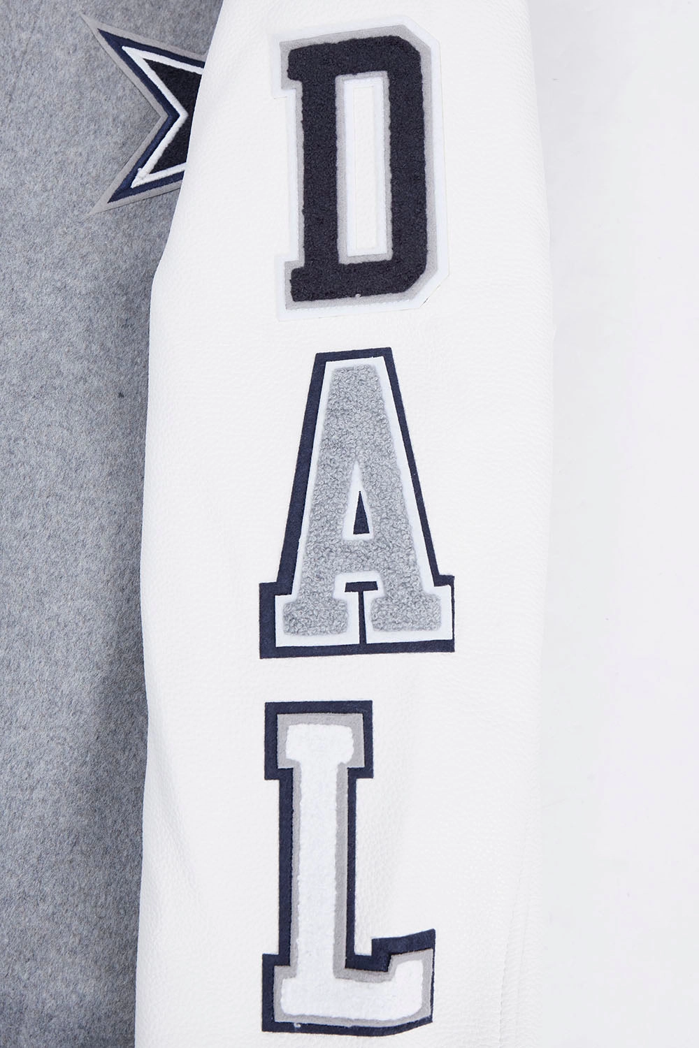 NFL DALLAS COWBOYS SCRIPT TAIL MEN'S RIB WOOL VARSITY (HEATHER GREY/WHITE/MIDNIGHT NAVY)