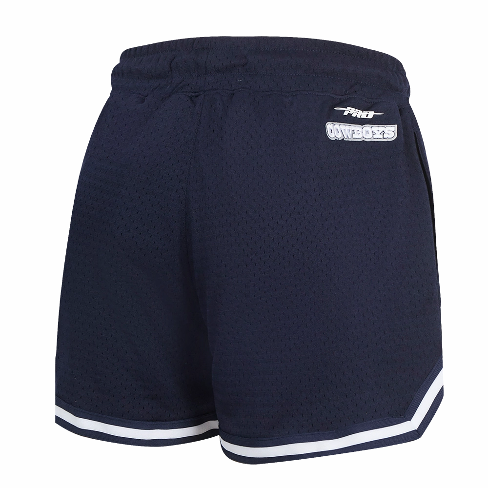 NFL DALLAS COWBOYS SCRIPT TAIL WOMEN'S MESH TAPE SHORT (MIDNIGHT NAVY)