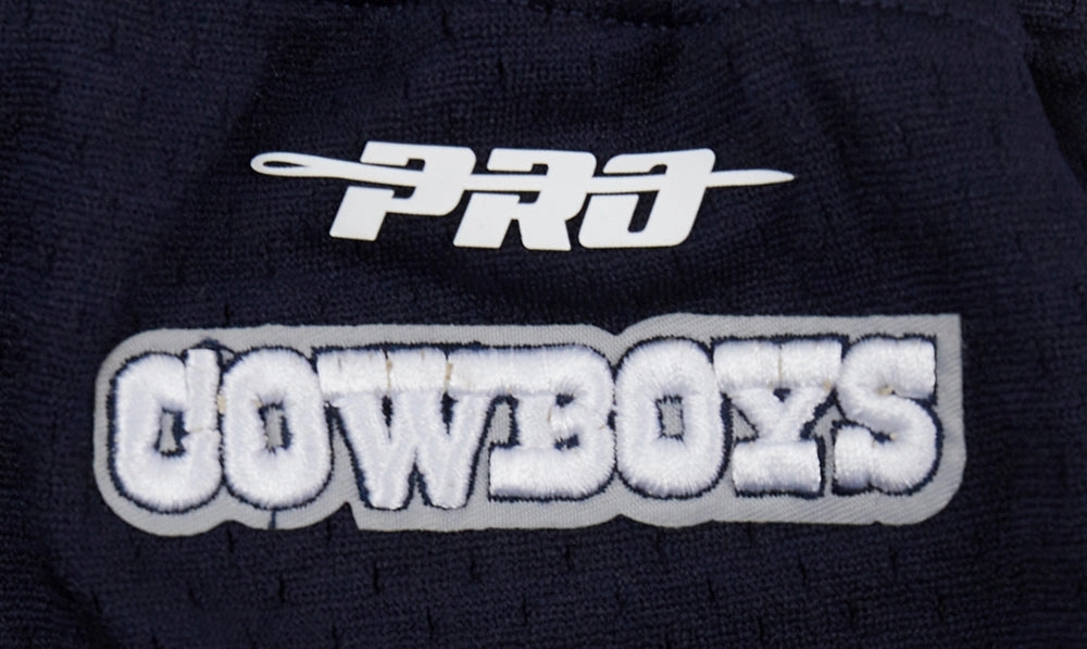 NFL DALLAS COWBOYS SCRIPT TAIL WOMEN'S MESH TAPE SHORT (MIDNIGHT NAVY)