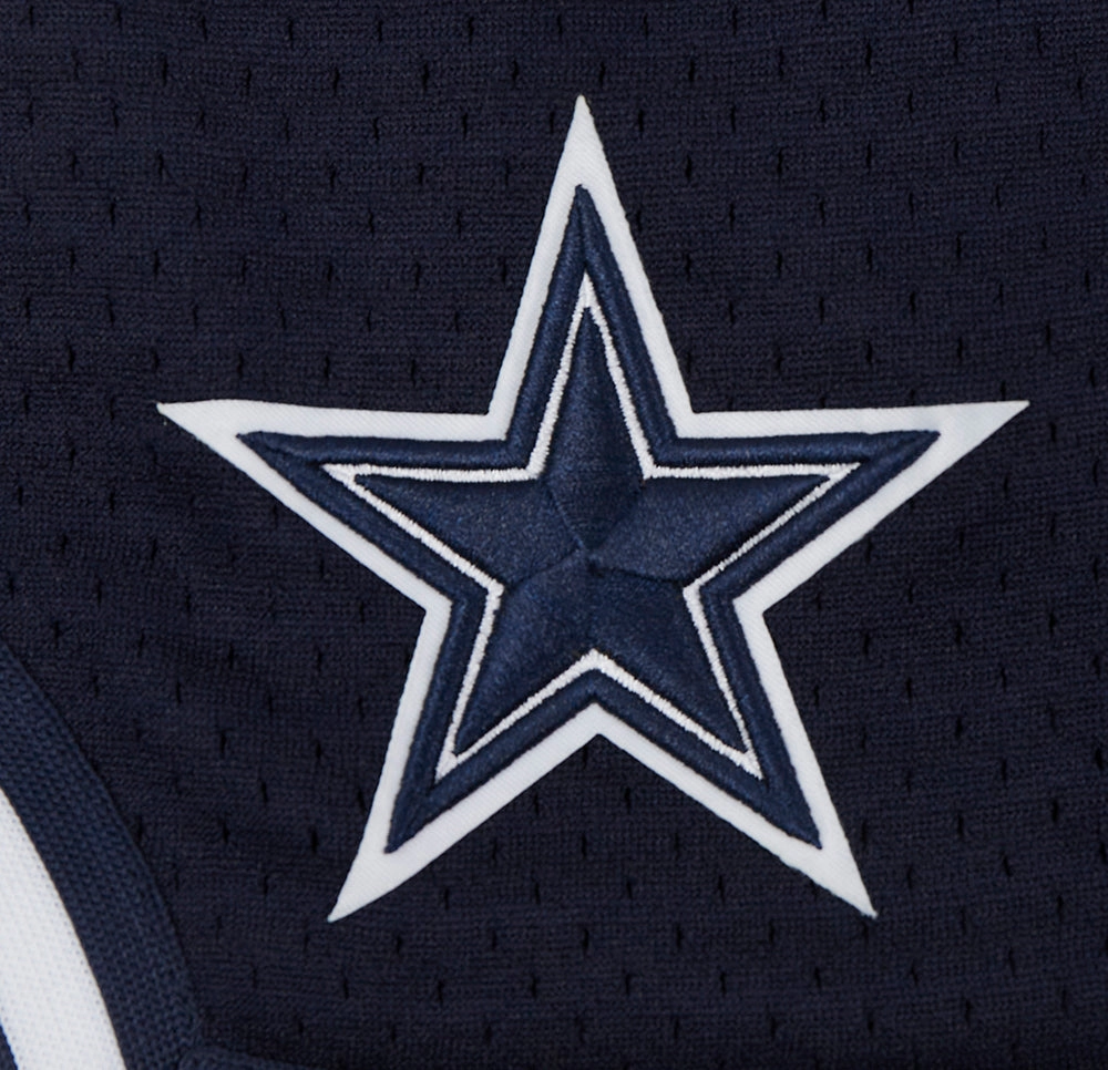 NFL DALLAS COWBOYS SCRIPT TAIL WOMEN'S MESH TAPE SHORT (MIDNIGHT NAVY)