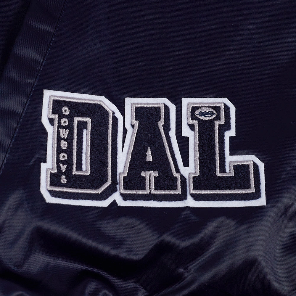 NFL DALLAS COWBOYS SUBLIMATED MEN'S SATIN JACKET-MIDNIGHT SKY (MIDNIGHT NAVY)
