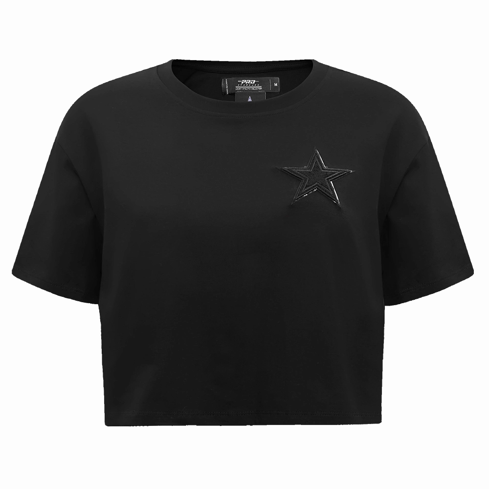 NFL DALLAS COWBOYS TRIPLE BLACK WOMEN'S BOXY TEE (TRIPLE BLACK)