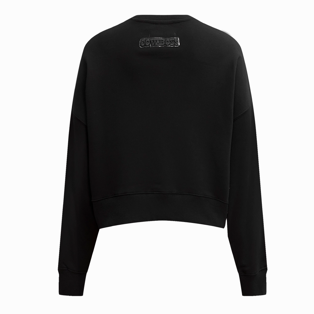 NFL DALLAS COWBOYS TRIPLE BLACK WOMEN'S CREWNECK (TRIPLE BLACK)