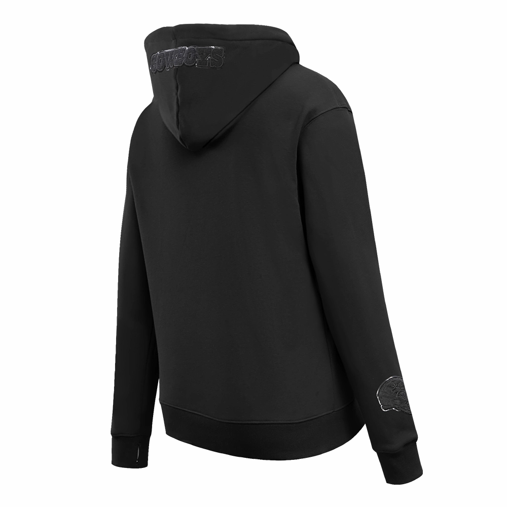 NFL DALLAS COWBOYS TRIPLE BLACK WOMEN'S PULLOVER HOODIE (TRIPLE BLACK)