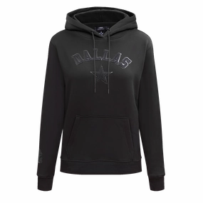 NFL DALLAS COWBOYS TRIPLE BLACK WOMEN'S PULLOVER HOODIE (TRIPLE BLACK)