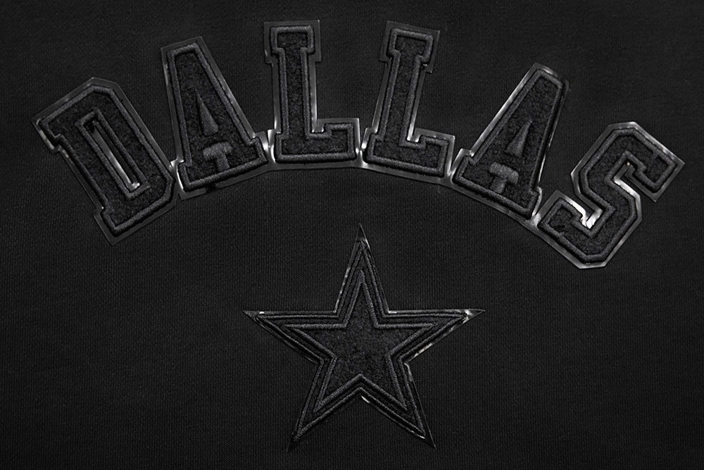 NFL DALLAS COWBOYS TRIPLE BLACK WOMEN'S PULLOVER HOODIE (TRIPLE BLACK)