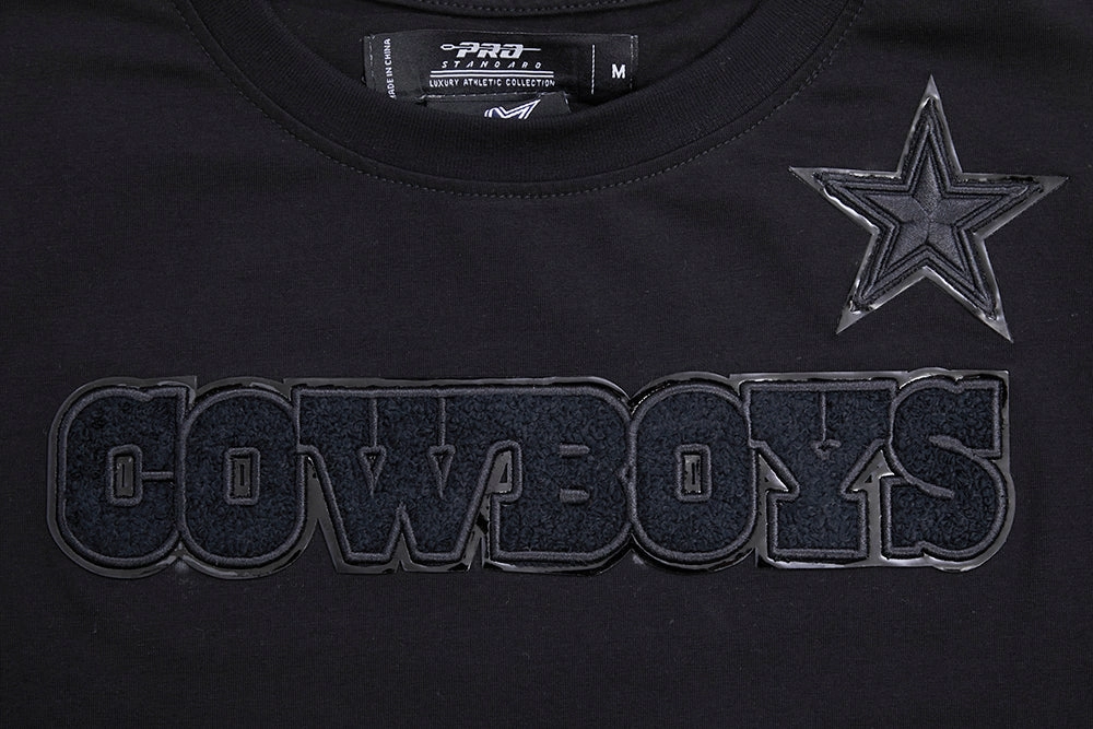 NFL DALLAS COWBOYS TRIPLE BLACK WOMEN'S SLIM FIT TEE (TRIPLE BLACK)