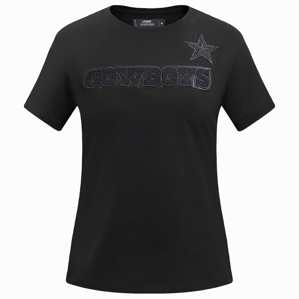 NFL DALLAS COWBOYS TRIPLE BLACK WOMEN'S SLIM FIT TEE (TRIPLE BLACK)