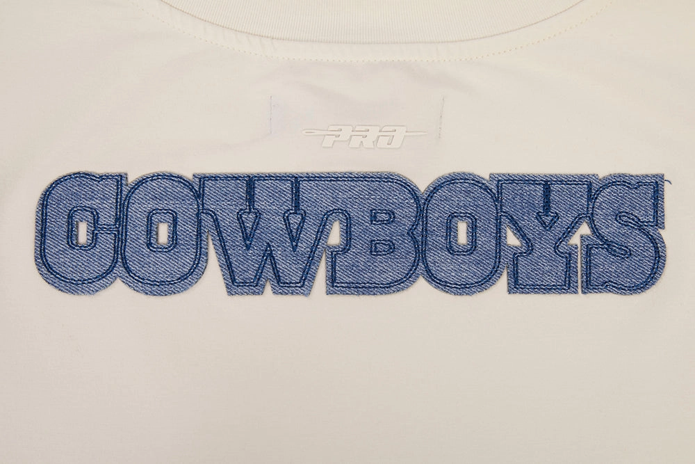 NFL DALLAS COWBOYS VARSITY BLUES WOMEN'S BOXY TEE (LINEN)