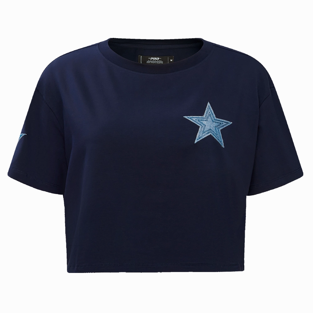 NFL DALLAS COWBOYS VARSITY BLUES WOMEN'S BOXY TEE (MIDNIGHT NAVY)