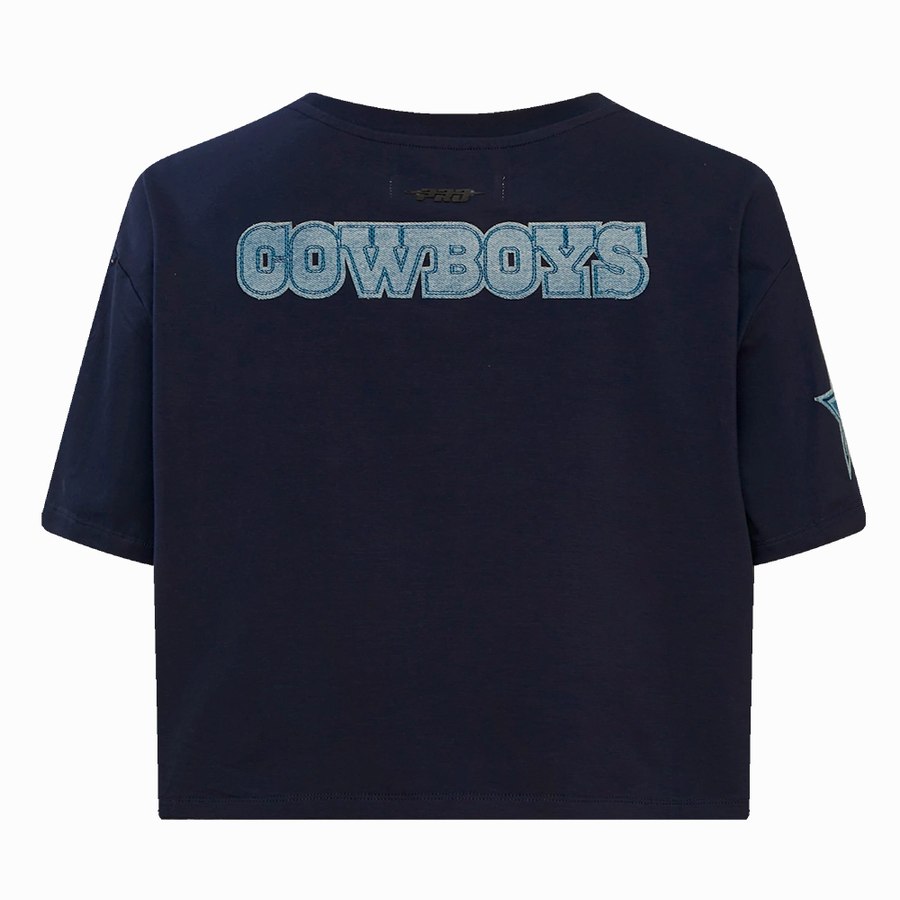NFL DALLAS COWBOYS VARSITY BLUES WOMEN'S BOXY TEE (MIDNIGHT NAVY)