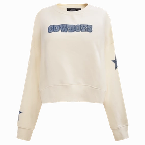 NFL DALLAS COWBOYS VARSITY BLUES WOMEN'S CREWNECK (LINEN)