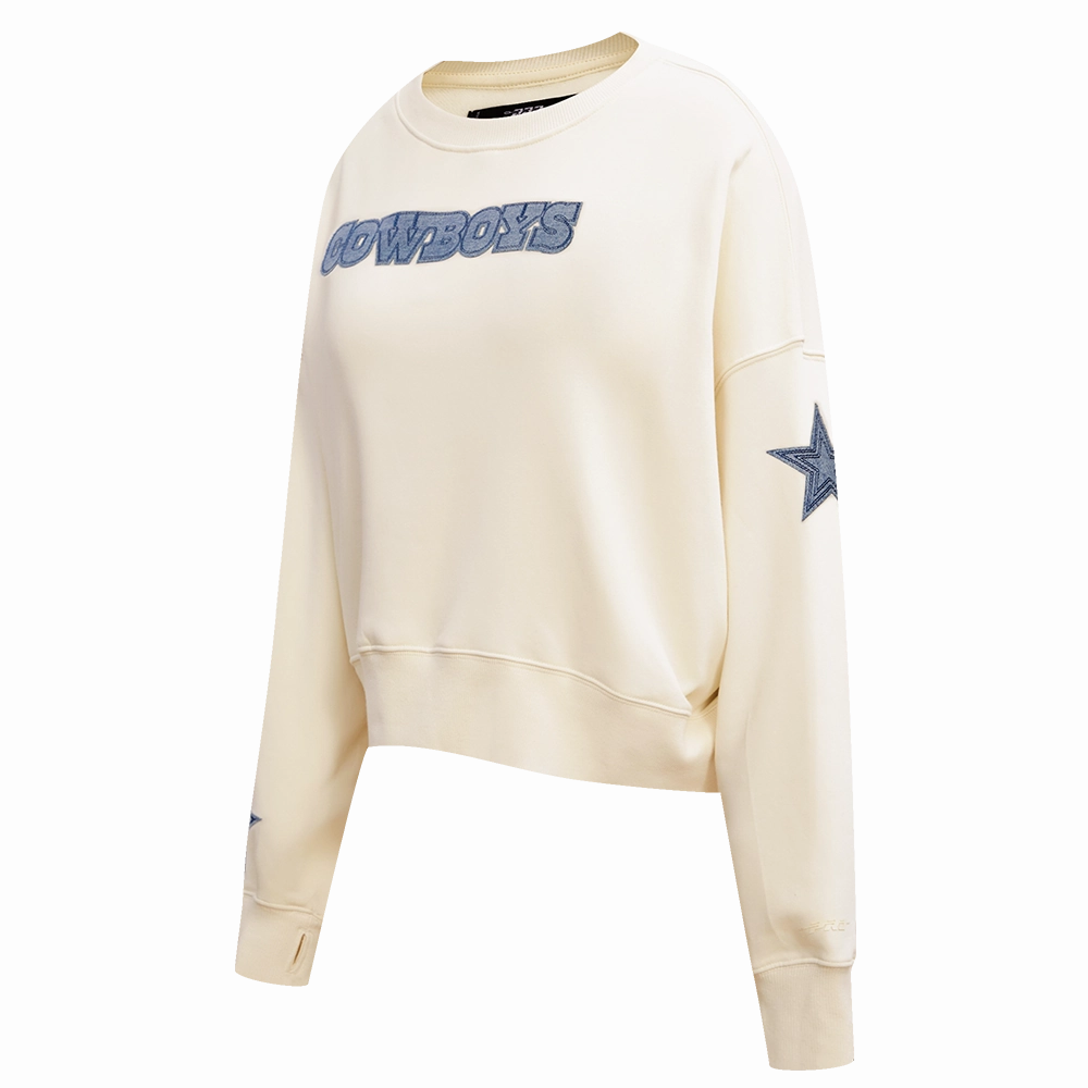 NFL DALLAS COWBOYS VARSITY BLUES WOMEN'S CREWNECK (LINEN)