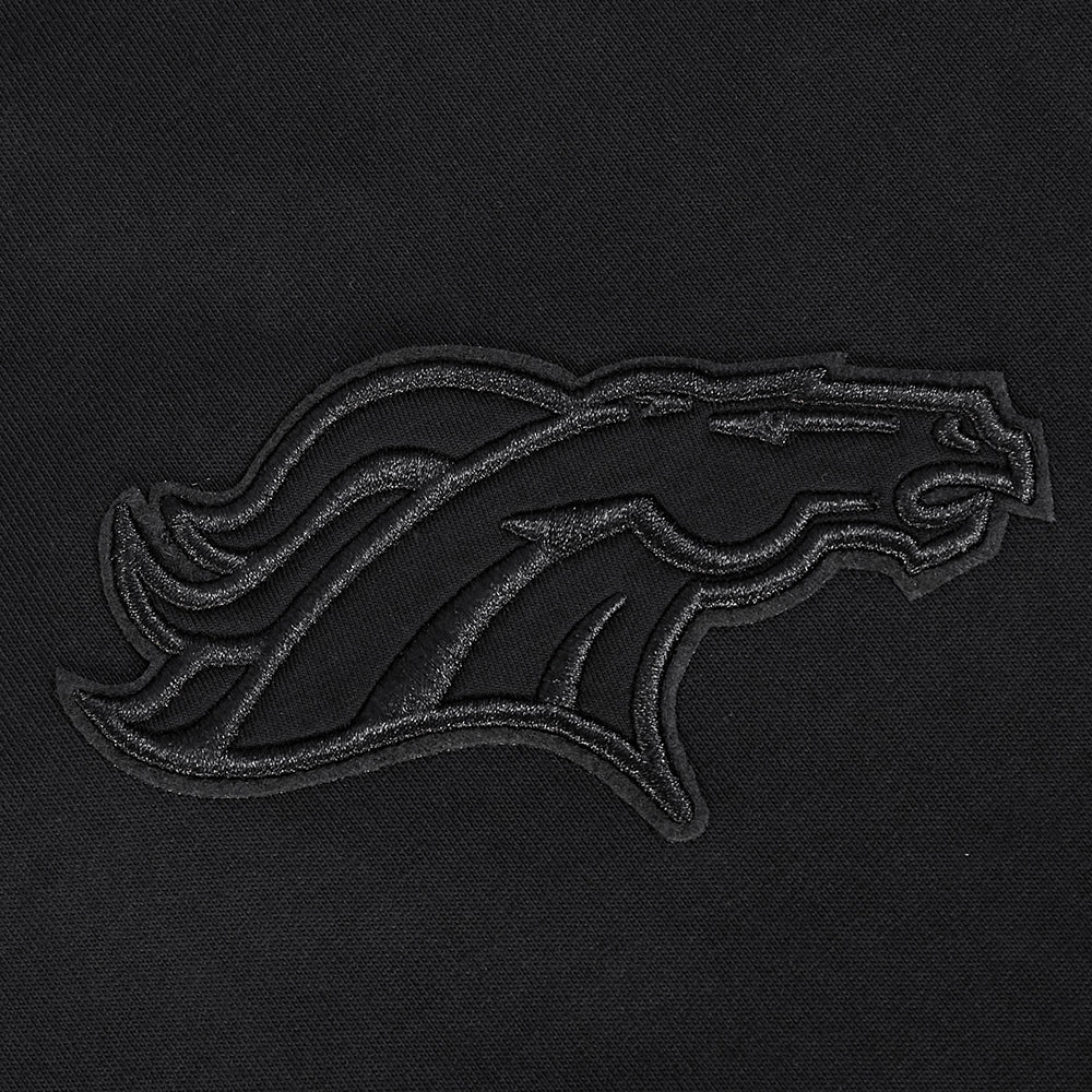 NFL DENVER BRONCOS NEUTRAL MEN'S COTTON JERSEY DROP SHOULDER TEE (BLACK)