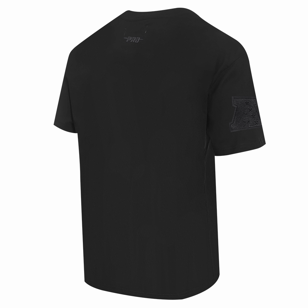 NFL DENVER BRONCOS NEUTRAL MEN'S COTTON JERSEY DROP SHOULDER TEE (BLACK)