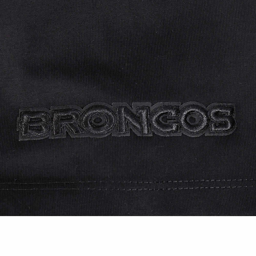 NFL DENVER BRONCOS NEUTRAL MEN'S COTTON JERSEY DROP SHOULDER TEE (BLACK)