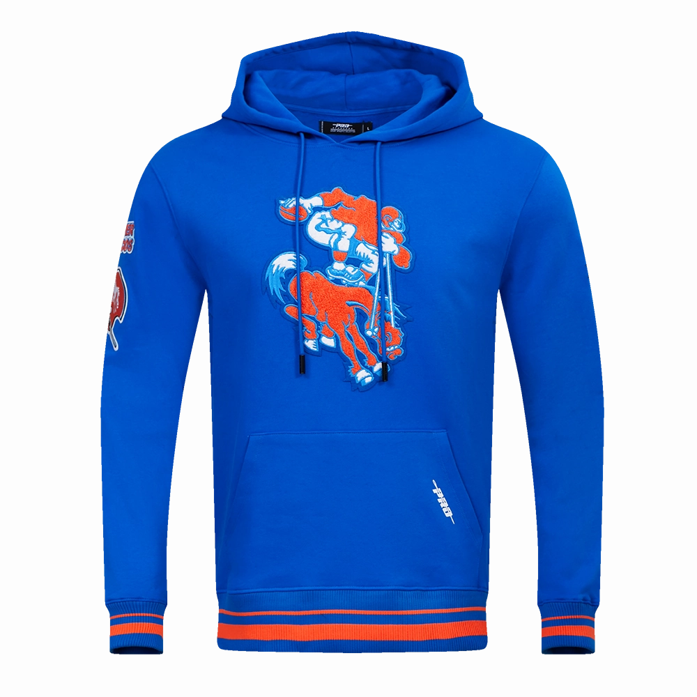 NFL DENVER BRONCOS RETRO CLASSIC MEN'S PULLOVER HOODIE (ROYAL BLUE/ORANGE)