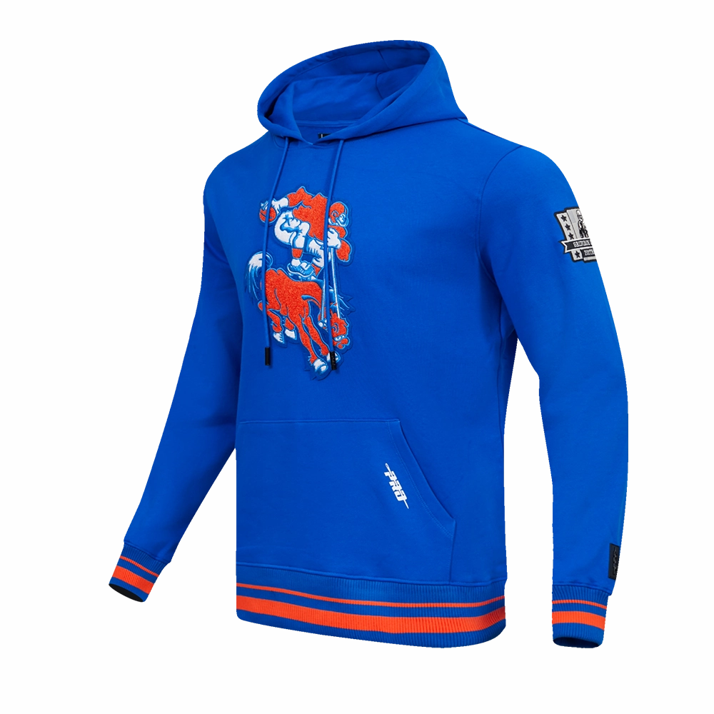 NFL DENVER BRONCOS RETRO CLASSIC MEN'S PULLOVER HOODIE (ROYAL BLUE/ORANGE)