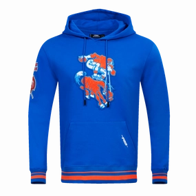 NFL DENVER BRONCOS RETRO CLASSIC MEN'S PULLOVER HOODIE (ROYAL BLUE/ORANGE)