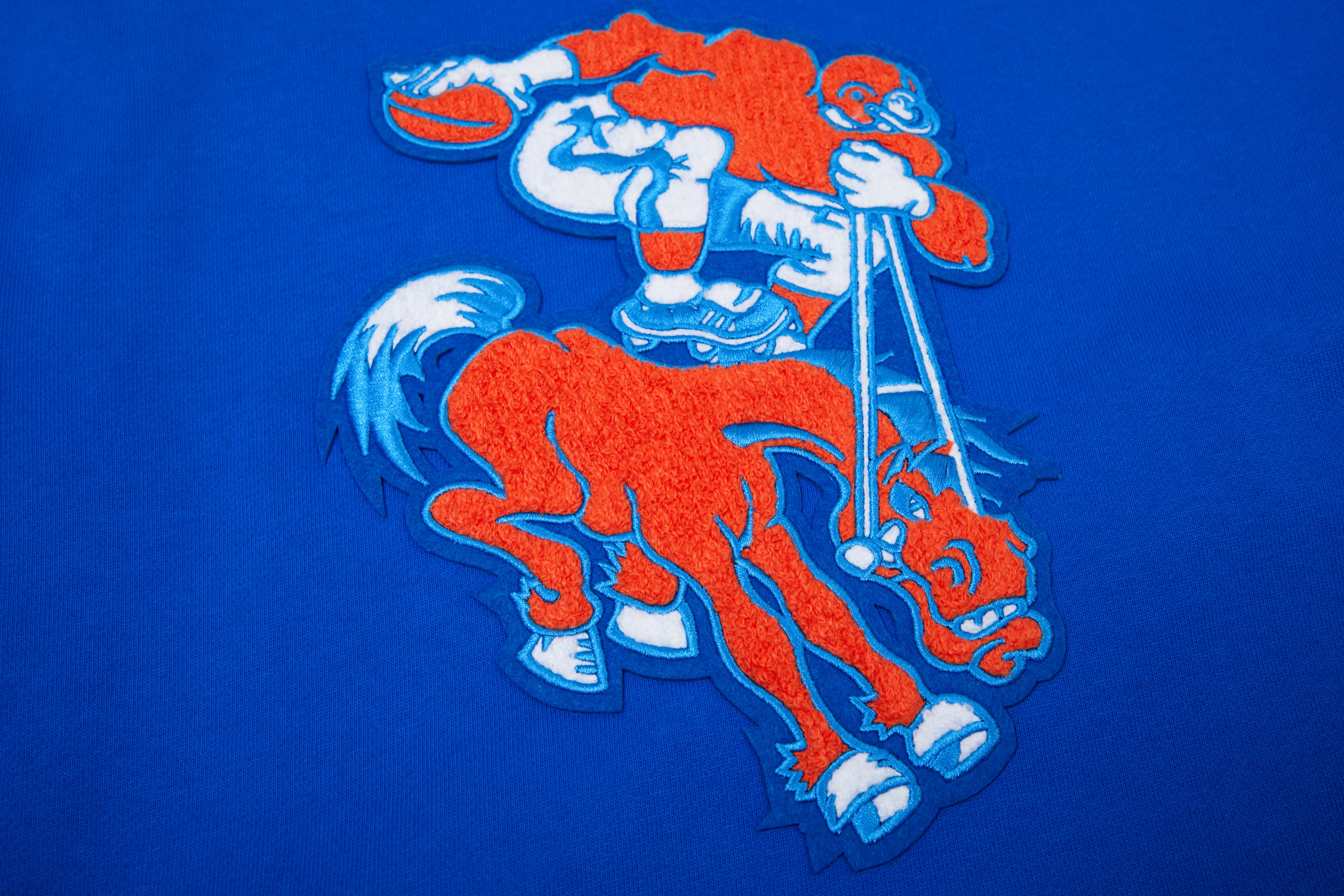 NFL DENVER BRONCOS RETRO CLASSIC MEN'S PULLOVER HOODIE (ROYAL BLUE/ORANGE)