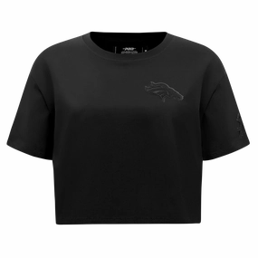 NFL DENVER BRONCOS TRIPLE BLACK WOMEN'S SINGLE JERSEY BOXY TEE (TRIPLE BLACK WOMEN'S)