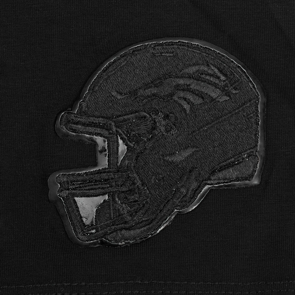 NFL DENVER BRONCOS TRIPLE BLACK WOMEN'S SINGLE JERSEY BOXY TEE (TRIPLE BLACK WOMEN'S)