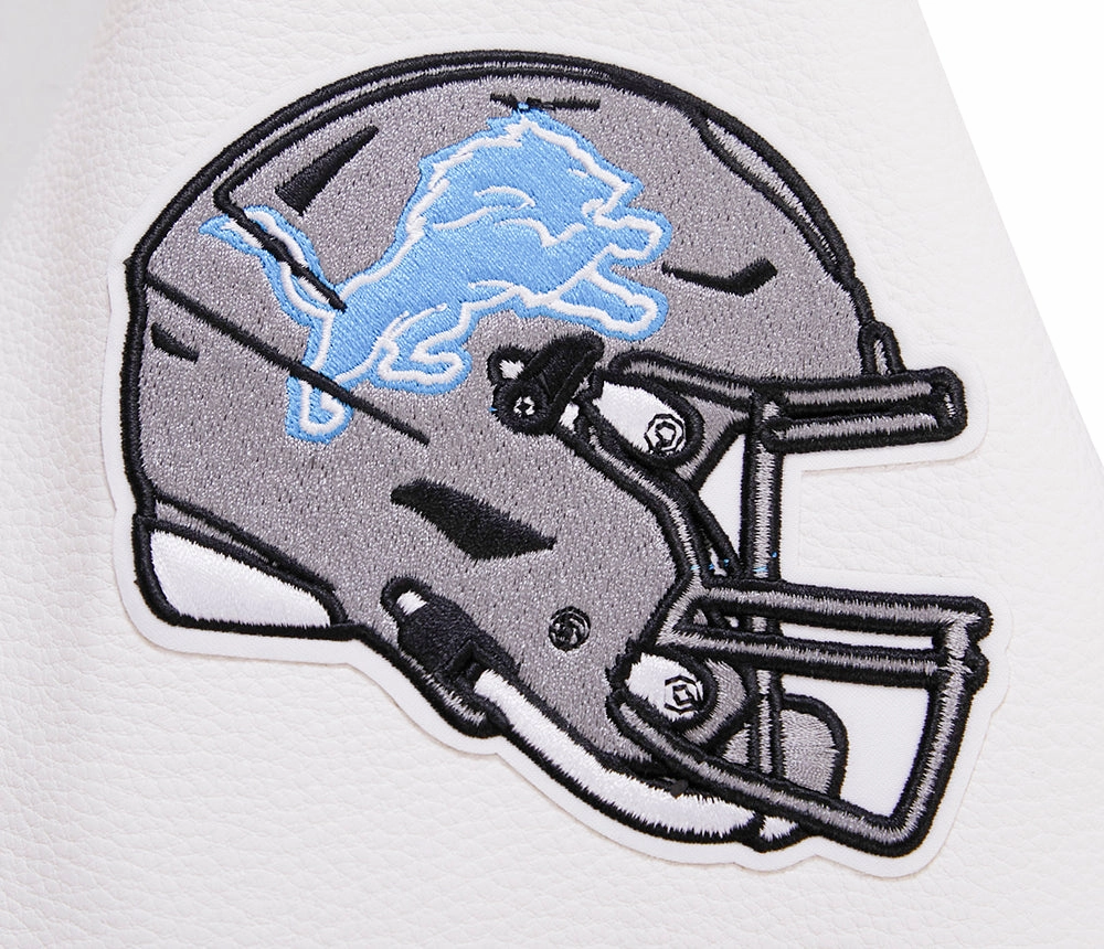 NFL DETROIT LIONS CLASSIC MEN'S WOOL VARSITY JACKET (BLACK/WHITE)