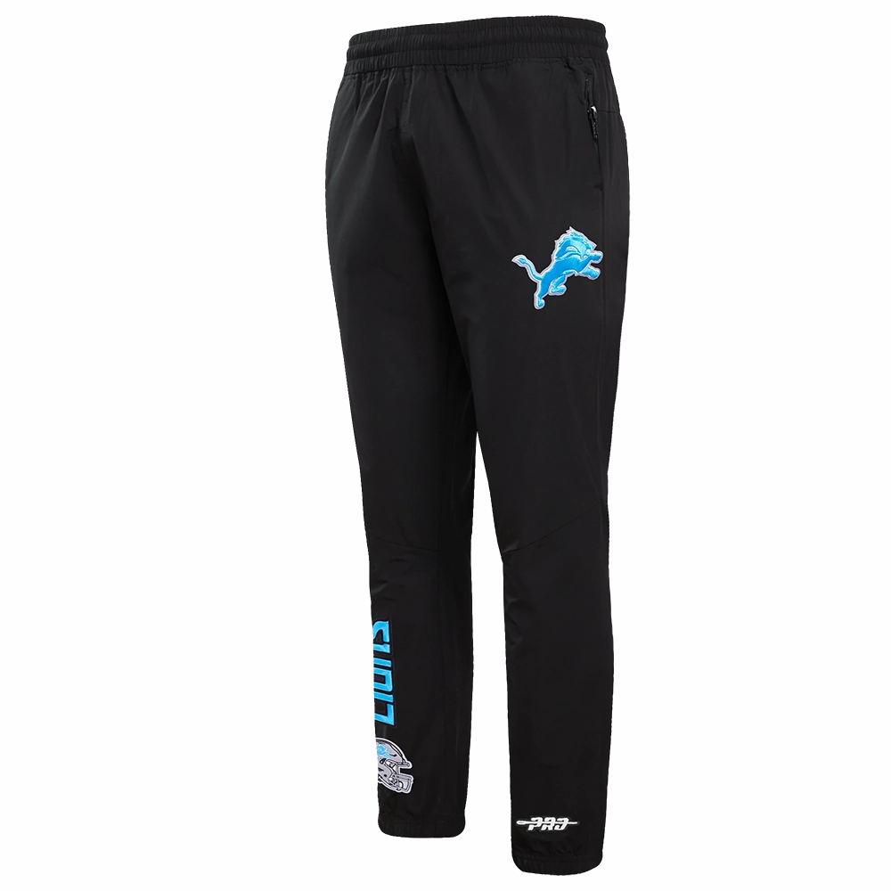 NFL DETROIT LIONS CLASSIC WIND SUIT MEN'S WOVEN PANT (BLACK)
