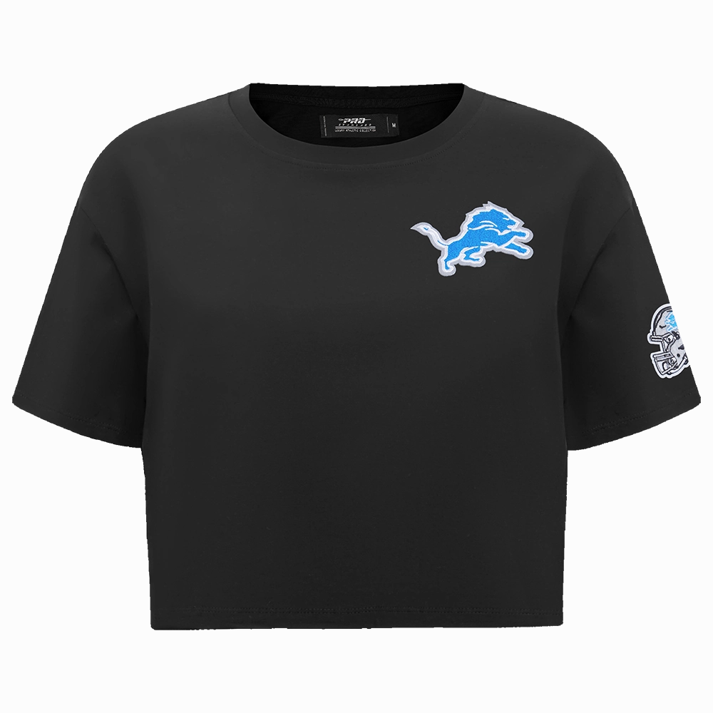 NFL DETROIT LIONS CLASSIC WOMEN'S BOXY TEE (BLACK)