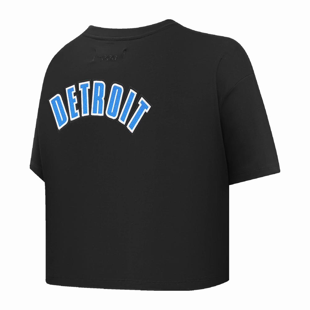 NFL DETROIT LIONS CLASSIC WOMEN'S BOXY TEE (BLACK)