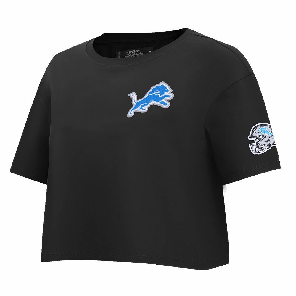 NFL DETROIT LIONS CLASSIC WOMEN'S BOXY TEE (BLACK)