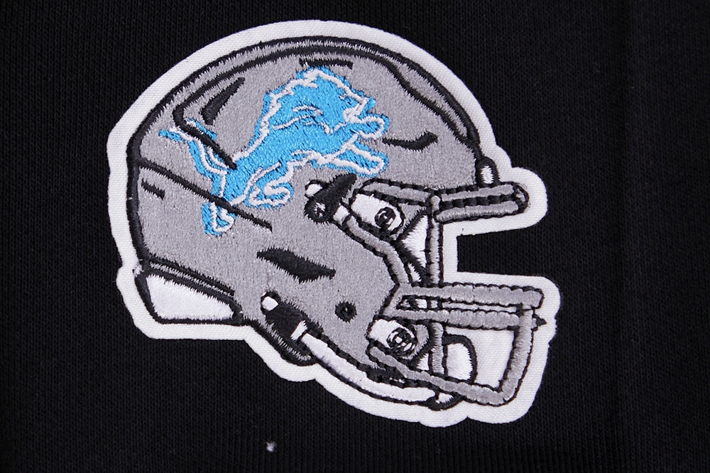 NFL DETROIT LIONS CLASSIC WOMEN'S FLEECE PULLOVER HOODIE (BLACK)