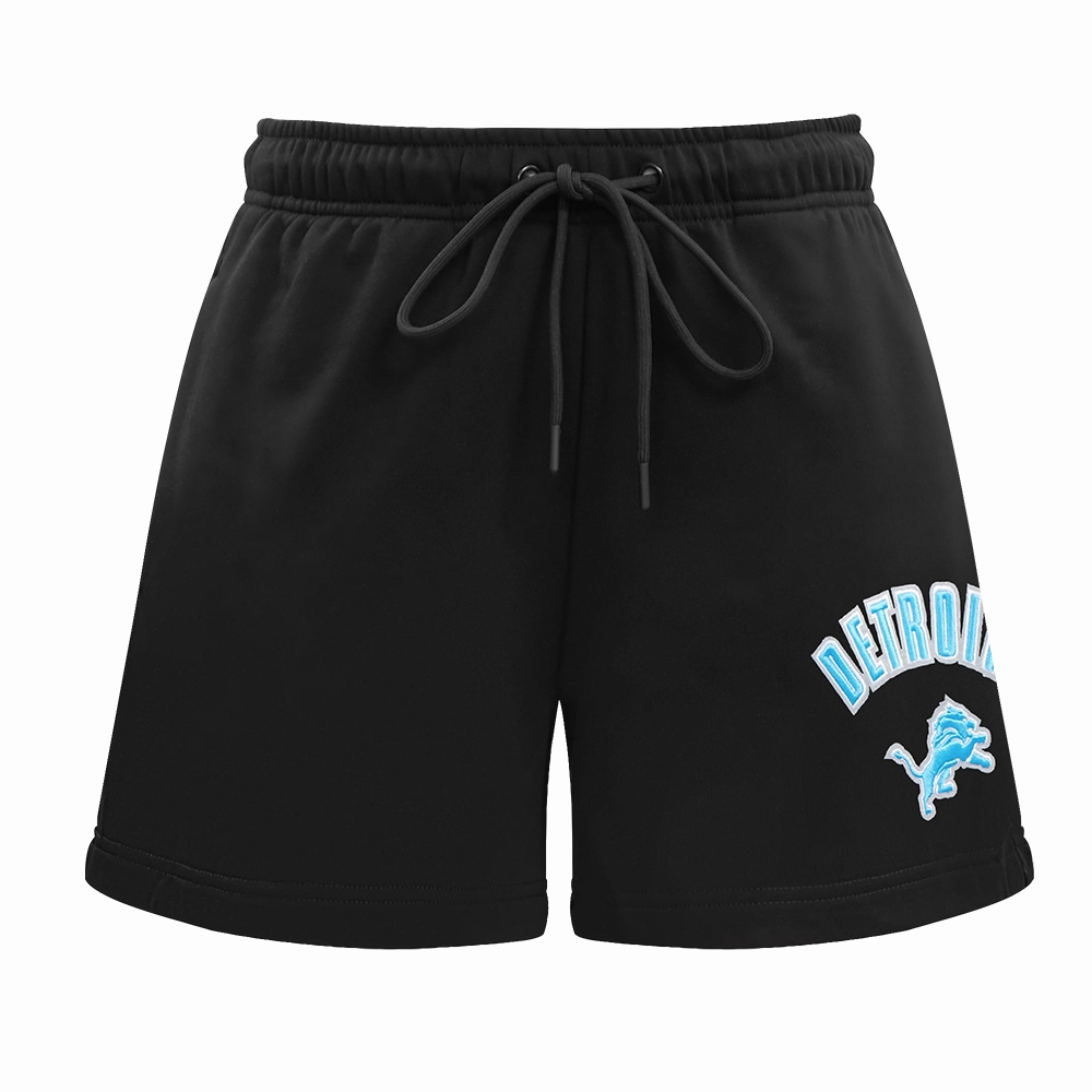 NFL DETROIT LIONS CLASSIC WOMEN'S FLEECE SHORT (BLACK)