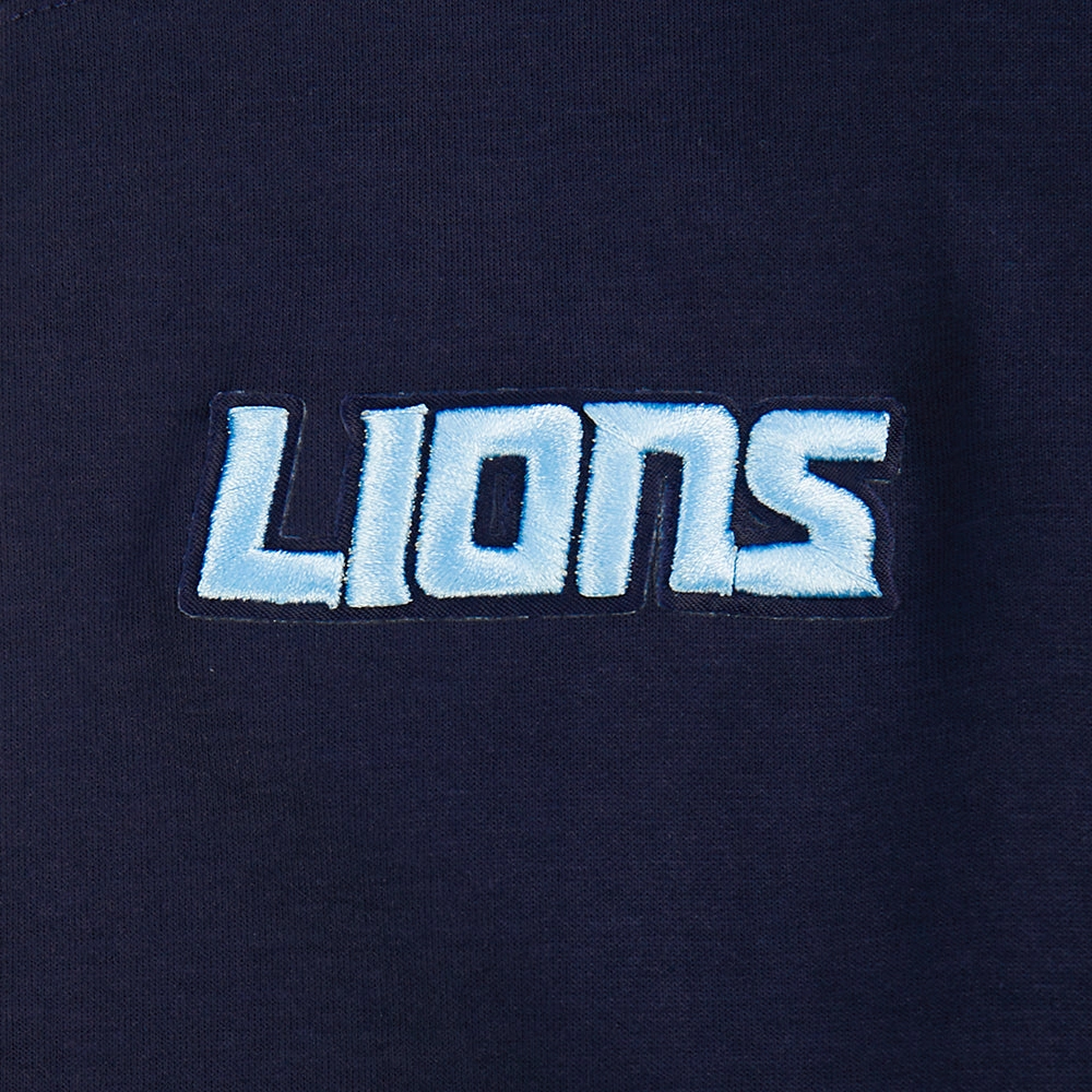 NFL DETROIT LIONS COUNTRY CLUB WOMEN'S DOUBLE KNIT CREWNECK (MIDNIGHT NAVY)