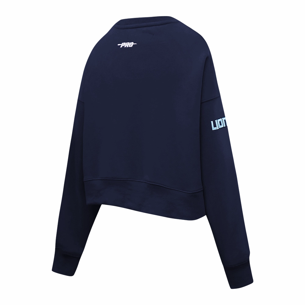 NFL DETROIT LIONS COUNTRY CLUB WOMEN'S DOUBLE KNIT CREWNECK (MIDNIGHT NAVY)