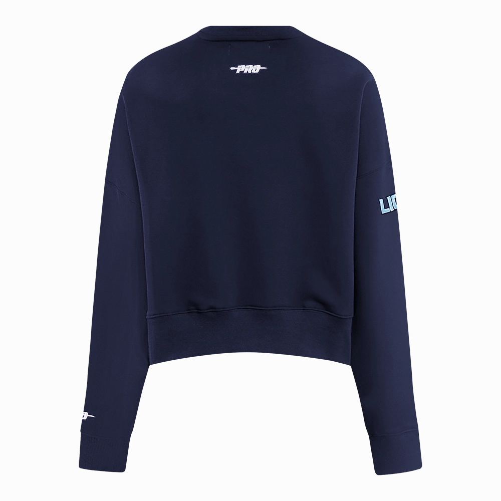 NFL DETROIT LIONS COUNTRY CLUB WOMEN'S DOUBLE KNIT CREWNECK (MIDNIGHT NAVY)