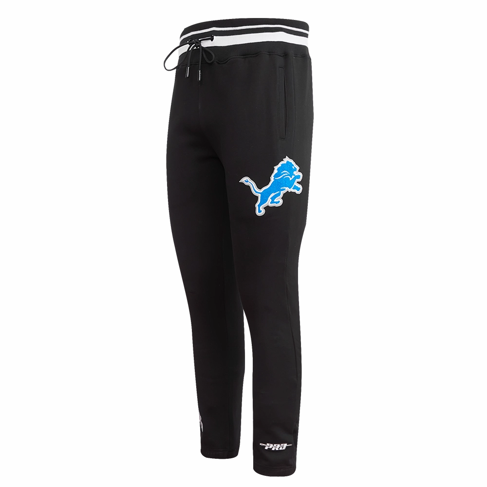 NFL DETROIT LIONS MASHUP MEN'S RIB SWEATPANT (BLACK)