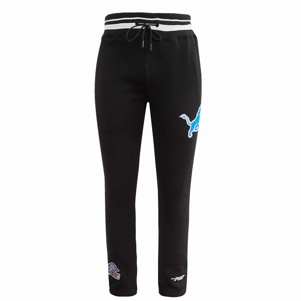 NFL DETROIT LIONS MASHUP MEN'S RIB SWEATPANT (BLACK)