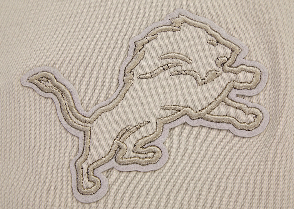 NFL DETROIT LIONS NEUTRAL MEN'S COTTON JERSEY DROP SHOULDER TEE (TAUPE)
