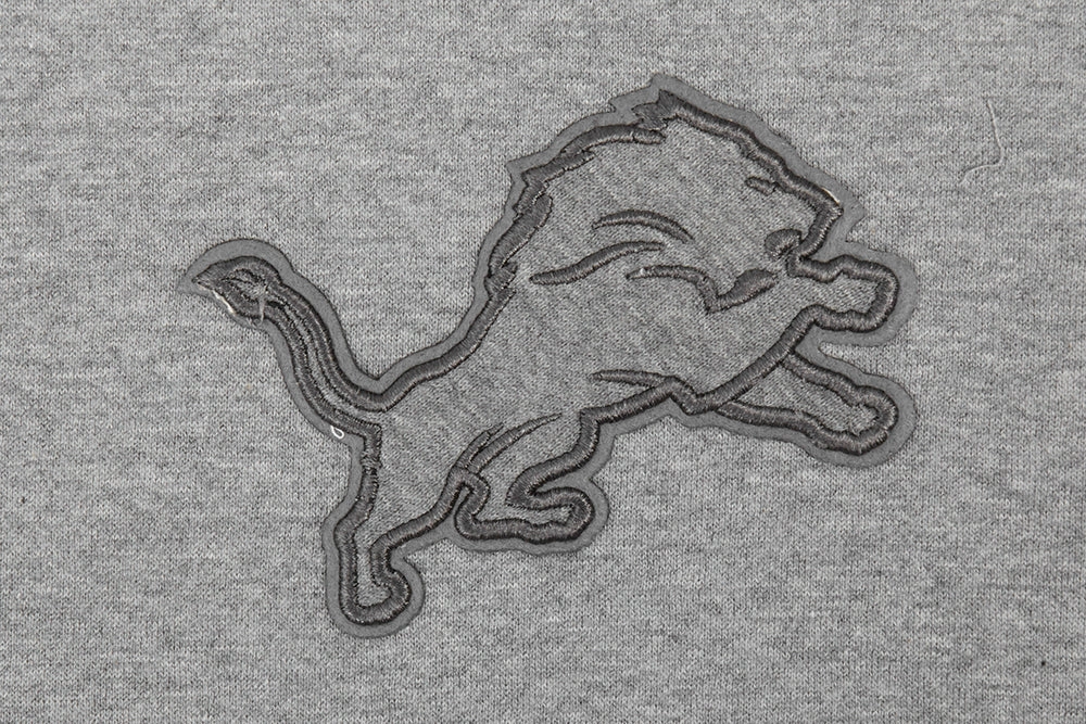 NFL DETROIT LIONS NEUTRAL MEN'S DROP SHOULDER PULLOVER HOODIE (DARK HEATHER GRAY)